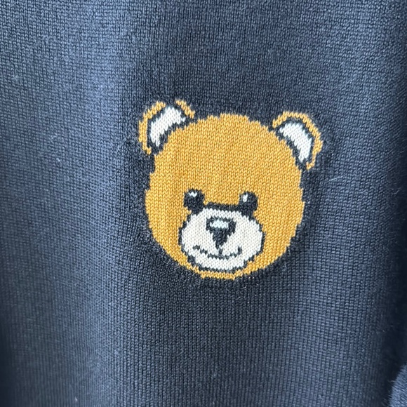 Moschino Black Men's Sweater with Bear Logo - Picture 4 of 5